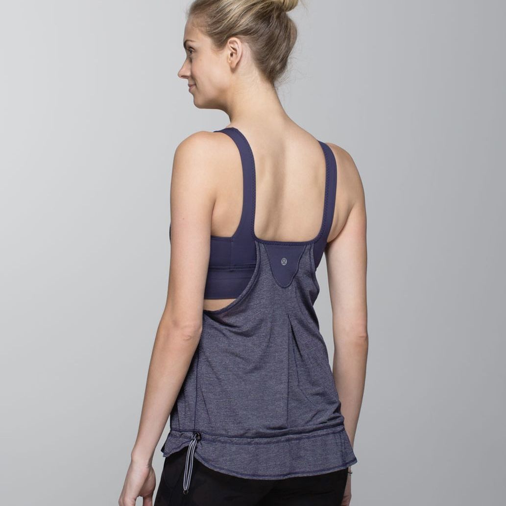 LULULEMON Heathered Cadet Blue Run Times Tank Top