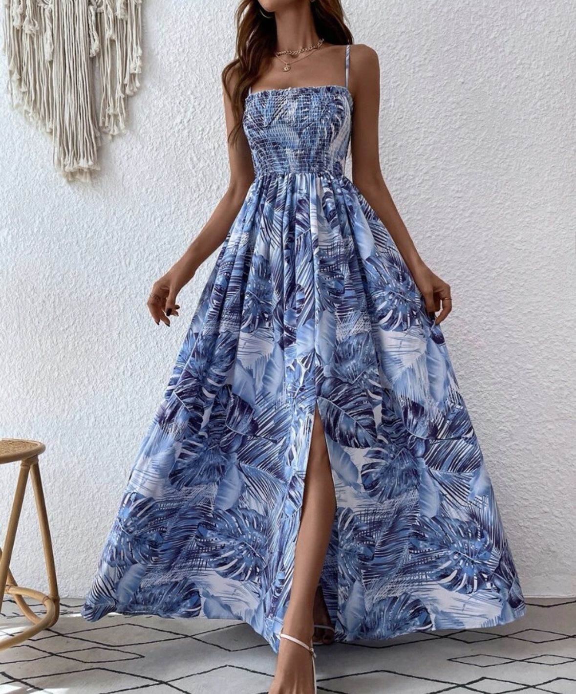 Tropical Print Cami Dress