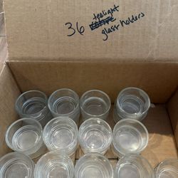 (36) Tea Light Glass Candle Holder
