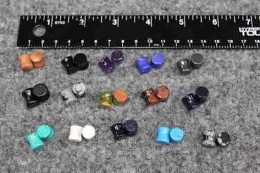 Assorted Color Plug Earrings 15-Pair Lot Bundle