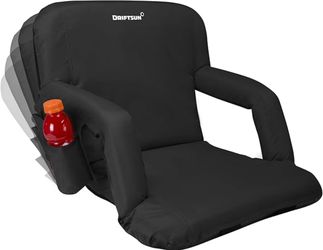 Driftsun Stadium Seats with Back Support, Deluxe Bleacher Chairs with Back Support and Cushion, Padded Stadium Seats, Waterproof Stadium Chair