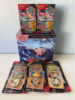 NEW Sealed Pokemon Chaos Rising & Perfect Order Collection (ETB, Booster Bundles, and Blisters)