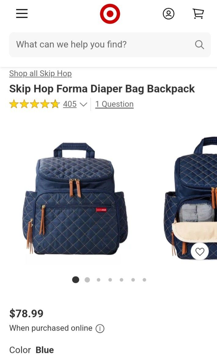 Skip Hop Forma Diaper Bag Backpack Q