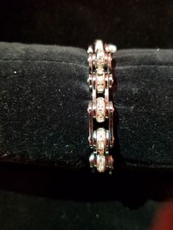 Motorcycle Chain Zirconia Bracelet