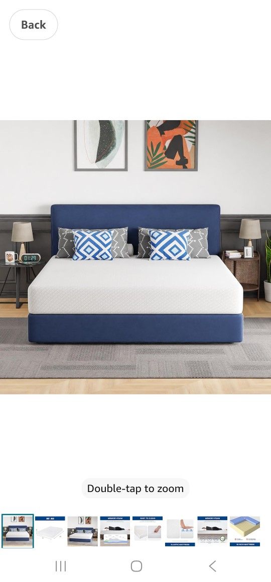 FDW 10 inch King Mattress Size/Gel Memory Foam Mattress/Medium Firm Mattresses for Cool Sleep Relieving Pressure Relief CertiPUR-US Certified Mattress