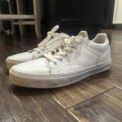 White Leather Vans Low-Top Sneakers – Men’s