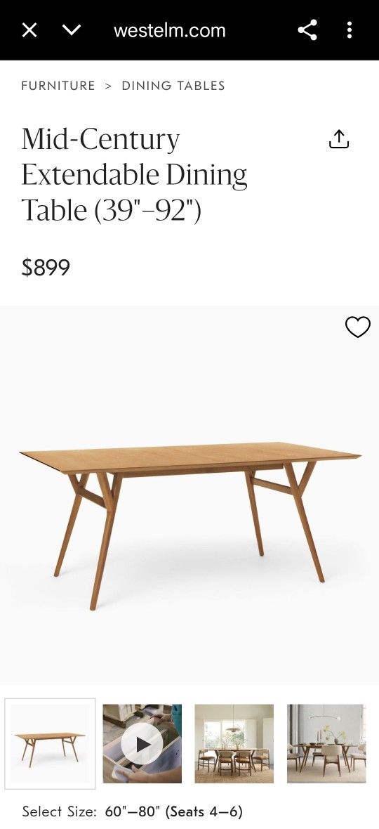 West Elm Dining Table