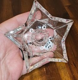 Glass Star shaped candle holder
