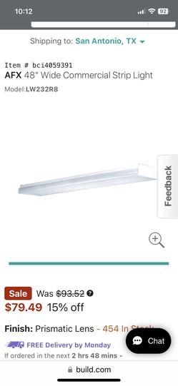 Strip Lighting 48” Wide