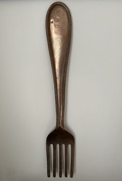 Large Bronze Kitchen Fork Wall Decor