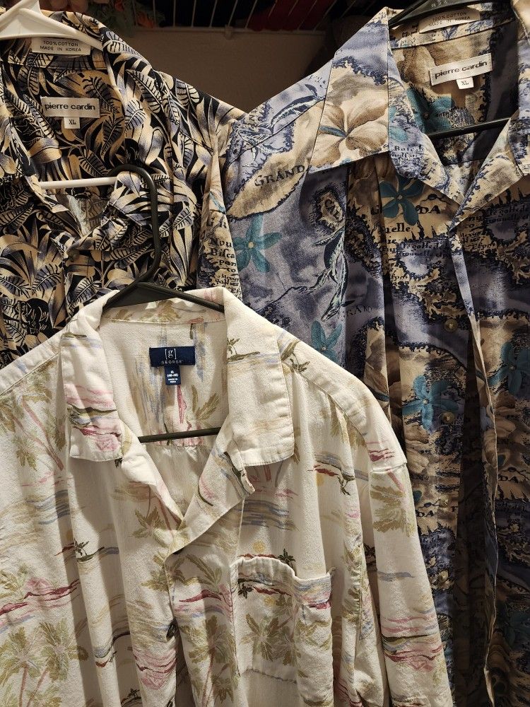 Hawaiian Shirt, 3 Men's, Size XL