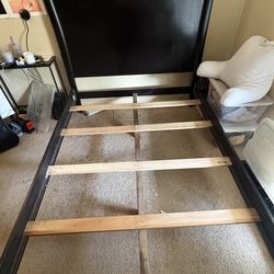 queen bedframe/headboard- blk/bro