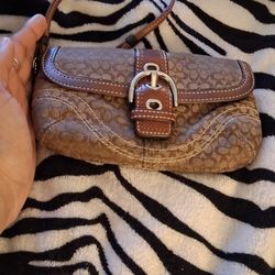 Brown Vintage mini Wristlet