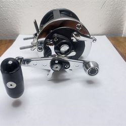 F18- Vintage DAIWA Sealine 47H Level Wind Fishing Reel w/ Mounting Brackets, VG+