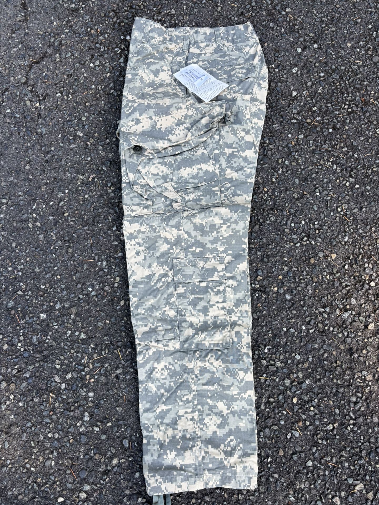 Military Surplus Camouflage Cargo Pants, New