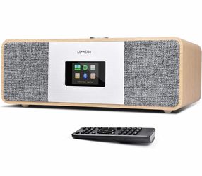 LEMEGA MSY3 Music System,WiFi Internet Radio,FM Digital Radio,Spotify Connect,Bluetooth Speaker,Stereo Sound,Wooden Box,Headphone-Out,Alarms Clock,40