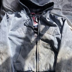 REFLECTIVE ARC HOODED WORK JACKET FW25 "DENIM" 