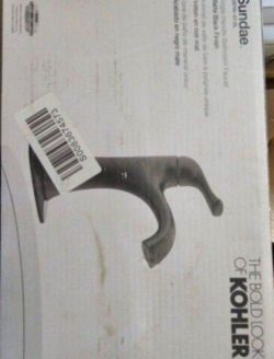 Kohler Sundae Single Handle Bathroom Faucet In Matte Black With 4" Deckplate