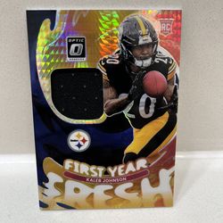 Splash Steelers Patch Sports Card Kaleb Johnson
