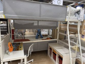 IKEA Loft Bed Frame with desk disassembled