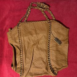 New Amrita Singh Mia Large Mustard Yellow Purse Handbag With Gold Chains