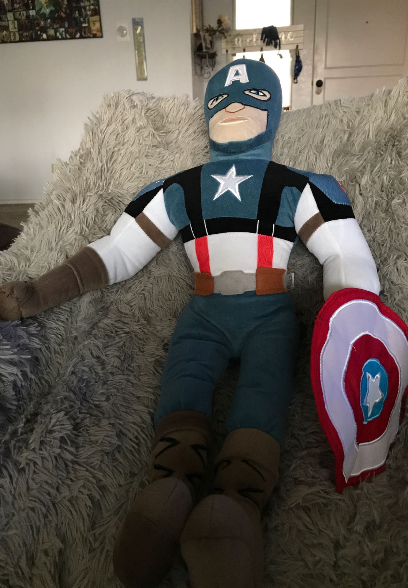 27” Captain America/marvels stuffed animal $18