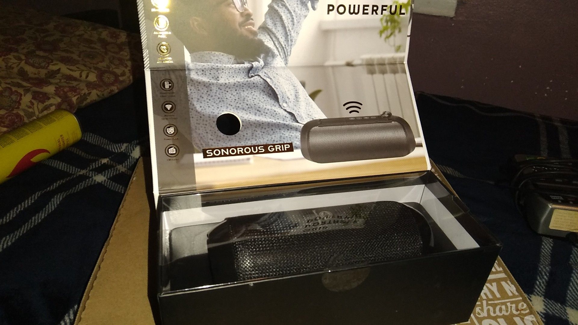 PORTABLE | WIRELESS SPEAKER SONOROUS GRIP SOUNDBOUND | LOVE LIVE LOUD | LIMITED WARRANTY