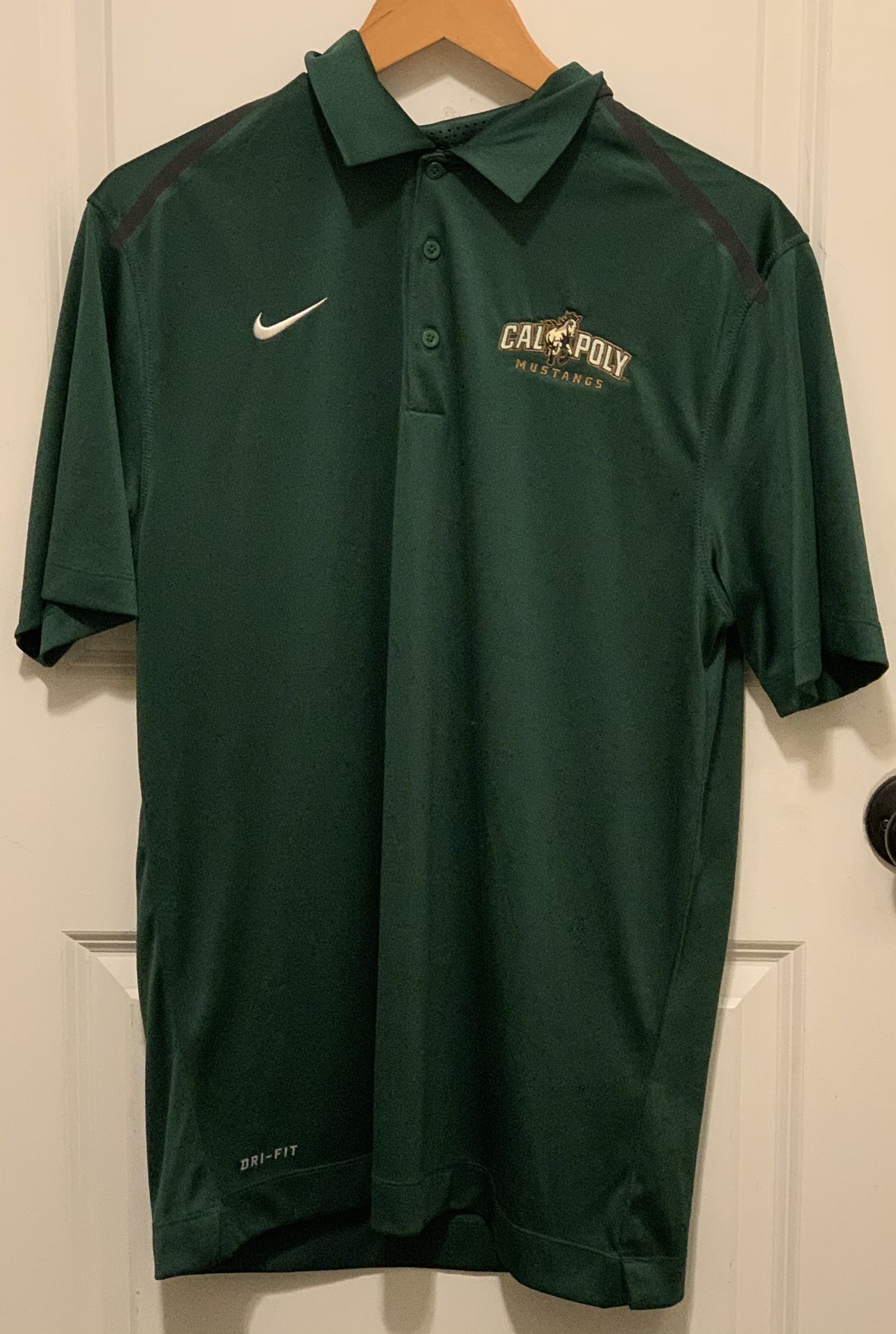 Nike Cal Poly Football Dri Fit Polo Size Medium Gently Used 
