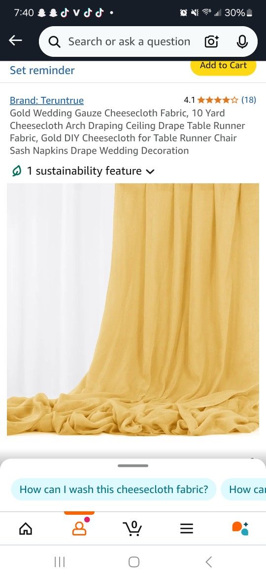 12 Gold Cheesecloth Fabric 10 Yards Each(30F)
