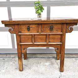 Chinese Antique Alter Table, Elmwood .. New Price $1980