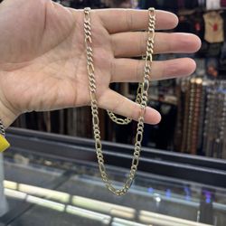 14k Solid Figaro Chain 24” 