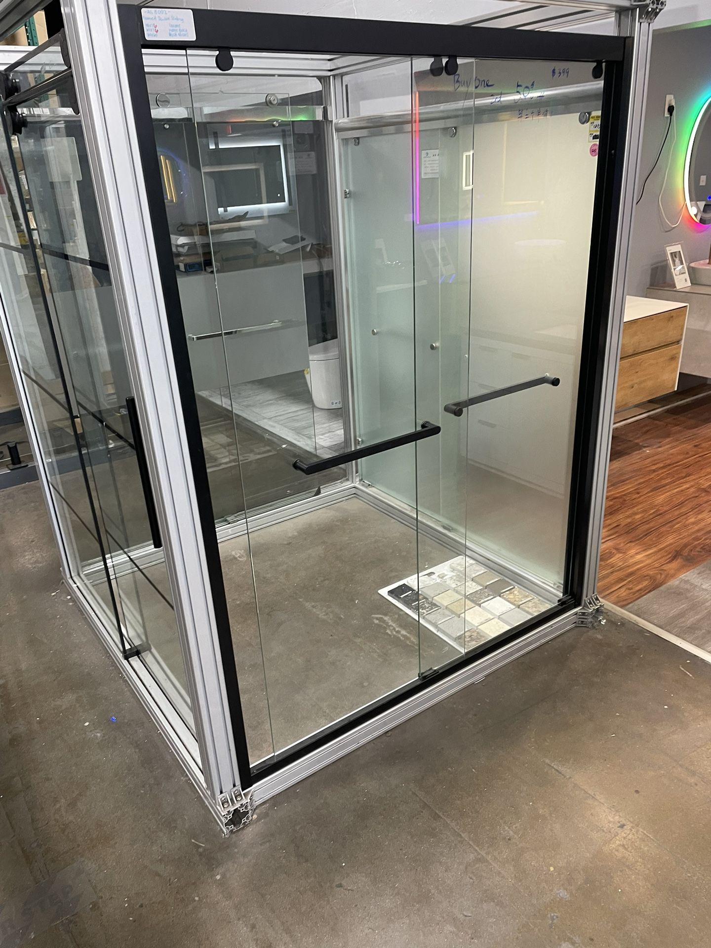 As8002 Framed Double Sliding Shower Door