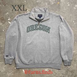 1990 Jansport Oregon University Half-zip Sweatshirt 