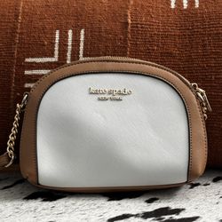 Kate Spade Crossbody Purse – Neutral Tan & White