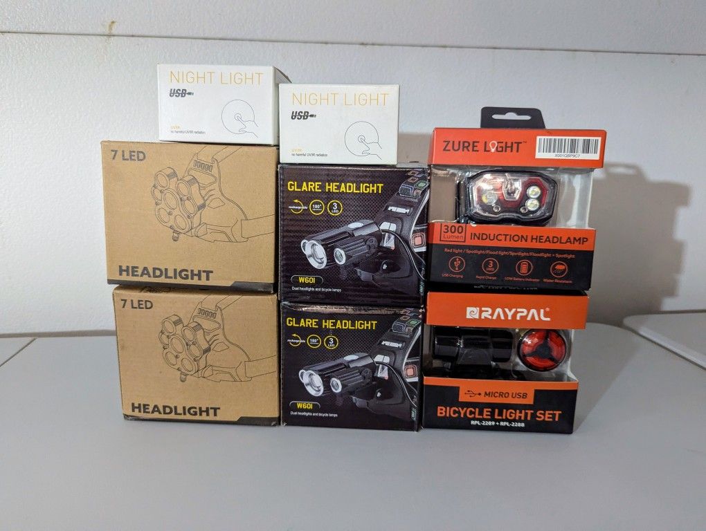 New USB chargeable LED headlight headlights