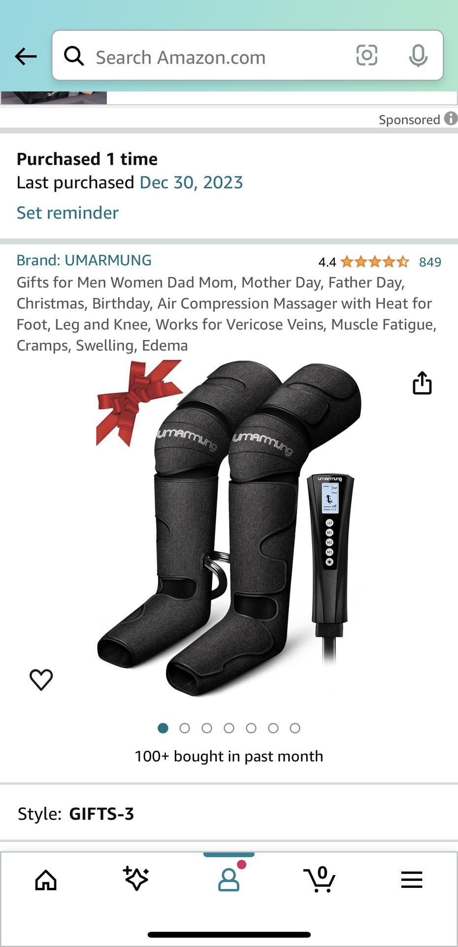 Leg Air Compression Massager With Heat
