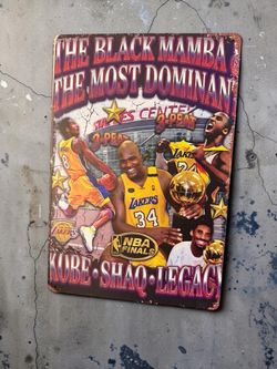 Kobe Bryant Metal Sign