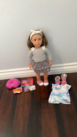 Our Generation 18" Doll Bundle with Travel Accessories & Extra Outfit