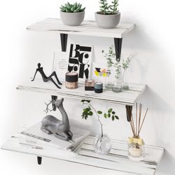 NEW Set of 3 Wall Mounted Floating Shelves