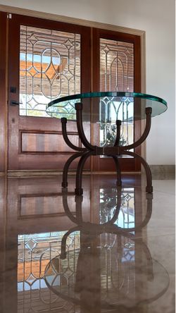 Uttermost Company- Iron Side Table, Beveled Glass 💖