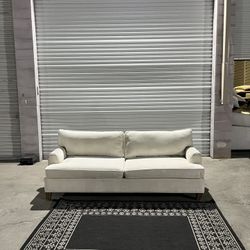 Living Spaces Emerson 2-Seat Sofa – Cream – Like New 🚚 Delivery Available 