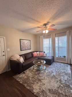 Brown Sectional Sofa with Right-Facing Chaise. Asking $300 OBO