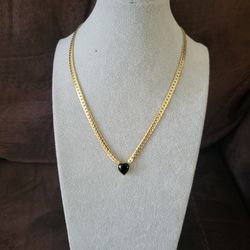 Steenless Steel Necklace With Heart Pendant 