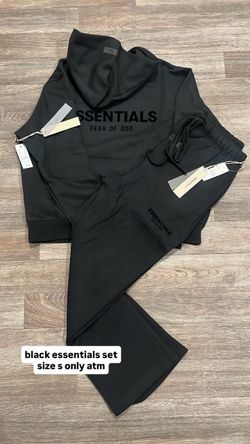 Black essentials, sweats, and hoodies