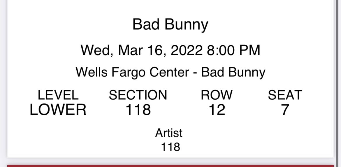 2 Bad Bunny Tickets Philadelphia 3/16