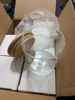 6 Airtight Glass containers with lid