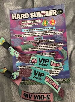 Hard summer 2 VIP Sunday wristbands