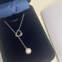 Tiffany & Co. Open Heart With Pearls, 7.5-8mm Necklace 