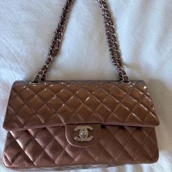Authentic  Vintage Chanel Flap bag bronze 