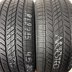 2 Tires 275 45 20 Bridgestone Alenza As Ultra Like New No Repairs